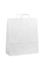 Papierová taška biela ploché ucho 400x160x450 mm
