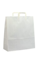 Papierová taška biela ploché ucho 450x170x480 mm