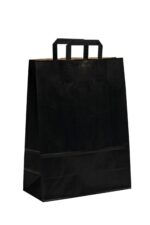 Papierová taška čierna ploché ucho 400x160x450 mm