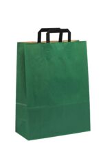 Papierová taška tmavozelená ploché ucho 400x160x450 mm