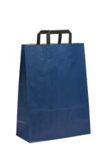 Papierová taška tmavomodrá ploché ucho 400x160x450 mm