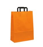 Papierová taška oranžová ploché ucho 400x160x450 mm