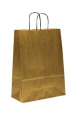 Papierová taška zlatá TOP krútené ucho 240x110x310 mm