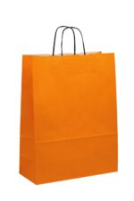 Papierová taška oranžová TOP krútené ucho 320x140x420 mm