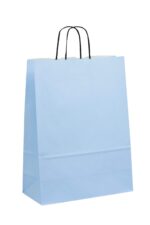 Papierová taška svetlomodrá TOP krútené ucho 320x140x420 mm