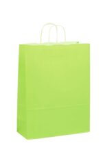 Papierová taška limetková TOP krútené ucho 240x110x310 mm