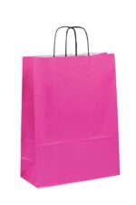 Papierová taška rodamínová TOP krútené ucho 240x110x310 mm