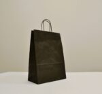 Papierová taška čierna PLUS krútené ucho 220x100x310 mm