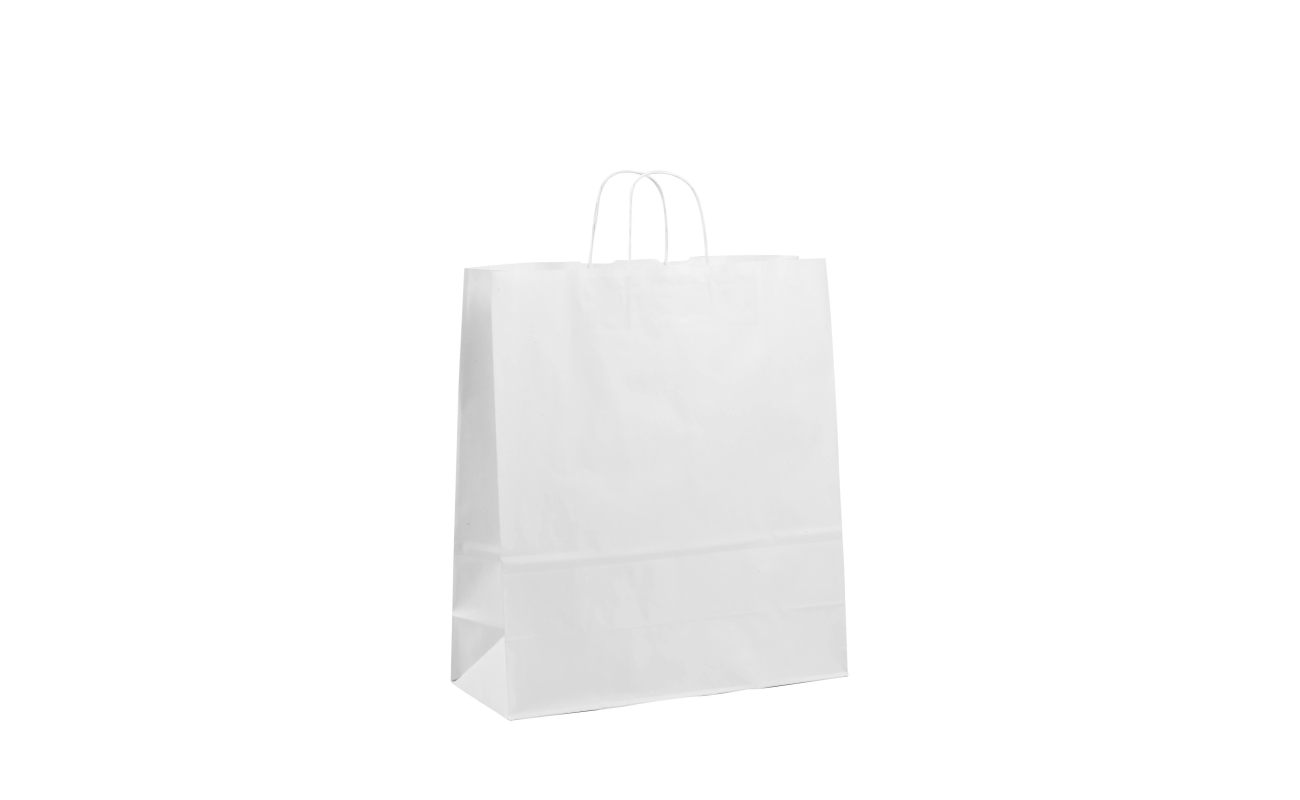Papierová taška biela krútené ucho 400x160x450 mm