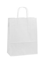 Papierová taška biela krútené ucho 240x110x330 mm