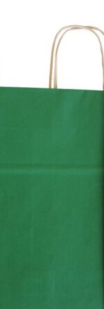 Papierová taška tmavozelená EKO krútené ucho 320x120x410 mm