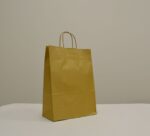 Papierová taška zlatá PLUS krútené ucho 180x80x220 mm