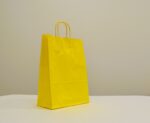 Papierová taška žltá PLUS krútené ucho 260x120x350 mm
